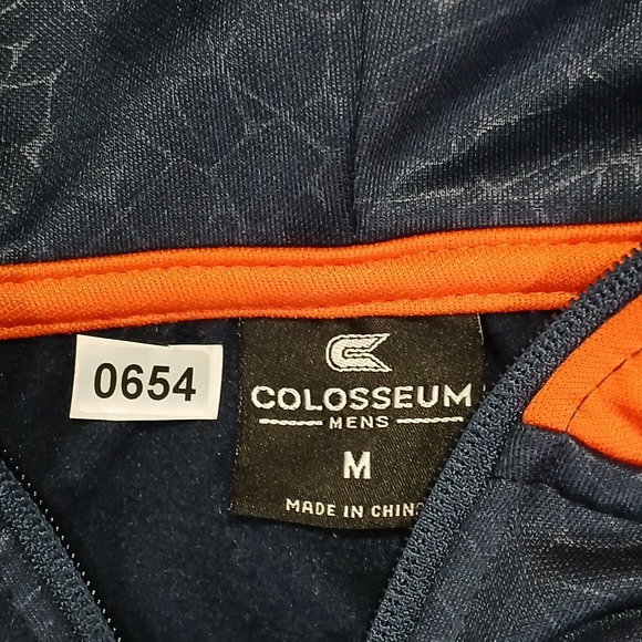 Syracuse Sweatshirt Men's Size M Hoodie Blue Orange NCAA Full Zip Colosseum - Picture 7 of 7